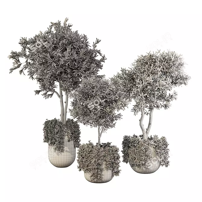 Leafy Greenery Homely Decor Piece 3D model image 3