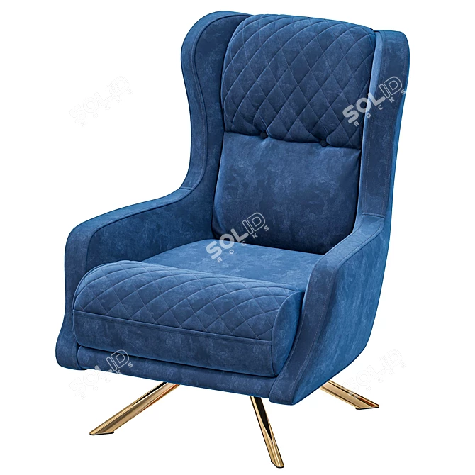  Modern Elegance PRAGA Armchair 3D model image 2