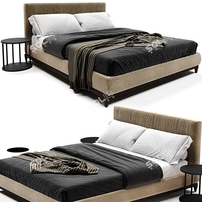 Luxury Minotti Andersen Bed 3D Model 3D model image 1