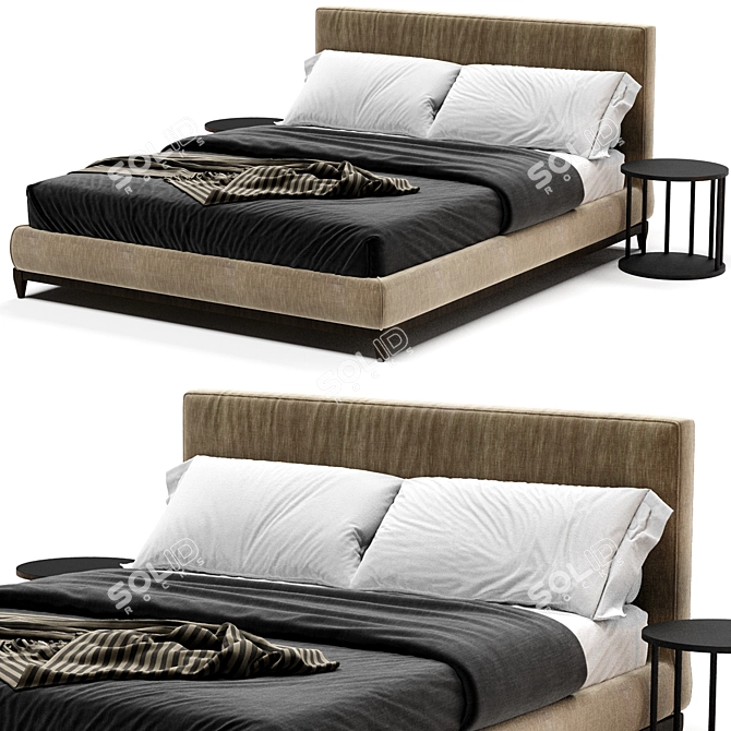 Luxury Minotti Andersen Bed 3D Model 3D model image 3