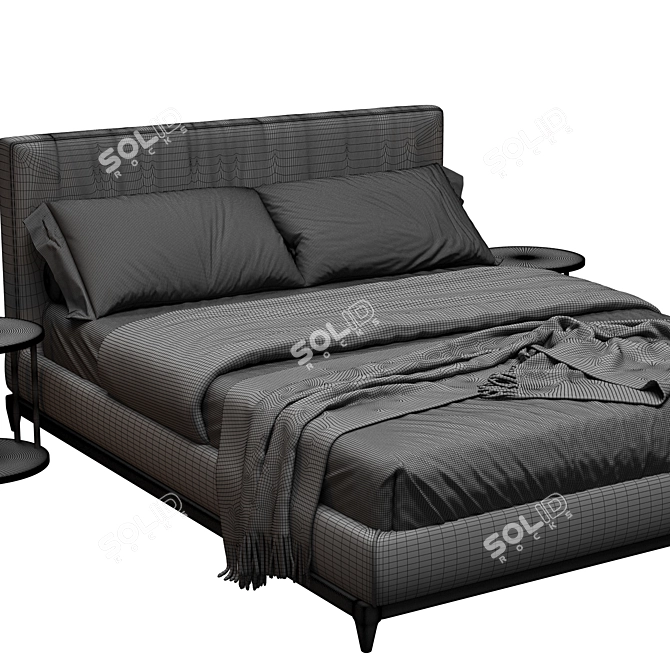 Luxury Minotti Andersen Bed 3D Model 3D model image 4