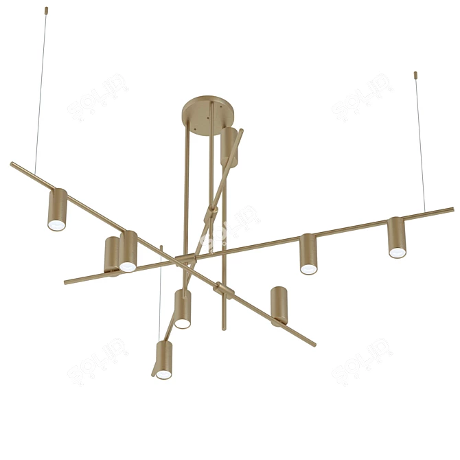 Pikartlights Brass Construction Pendant Light 3D model image 1