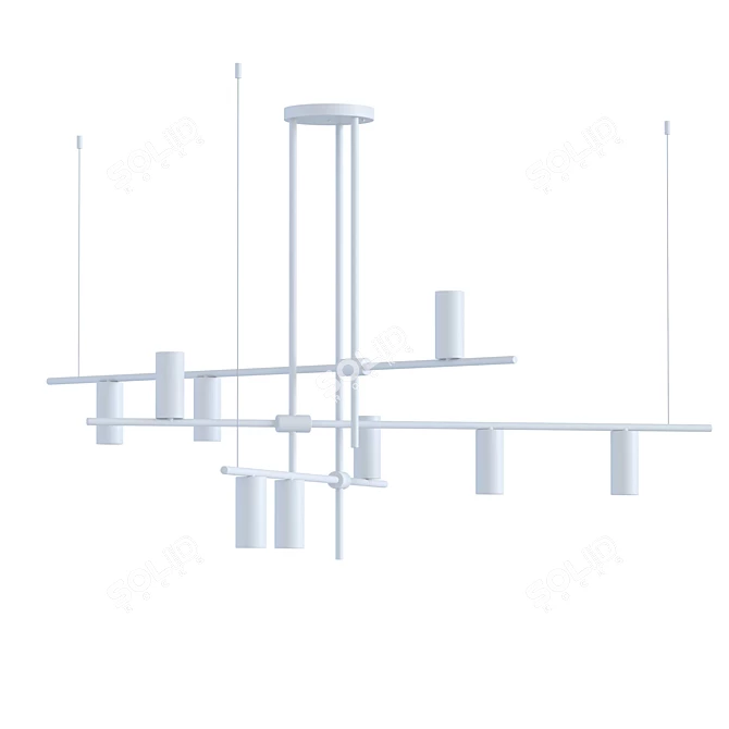 Pikartlights Brass Construction Pendant Light 3D model image 5