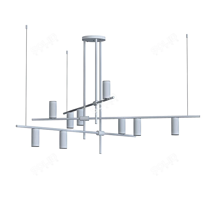 Pikartlights Brass Construction Pendant Light 3D model image 6