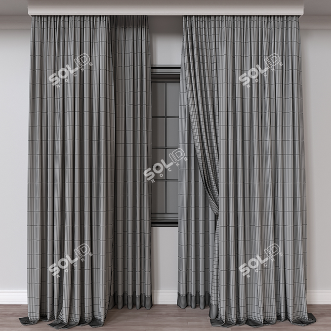 Versatile 3D Curtain Model 3D model image 4