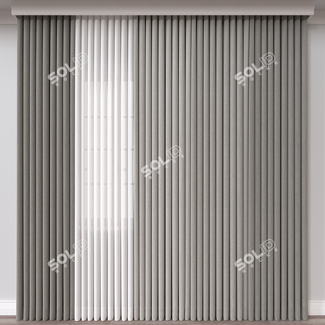 Versatile Curtain Model Set 3D model image 1