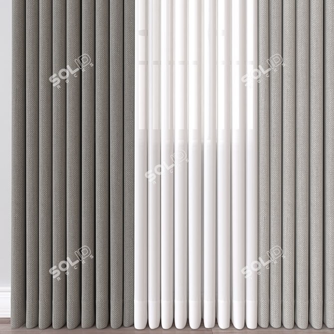 Versatile Curtain Model Set 3D model image 2