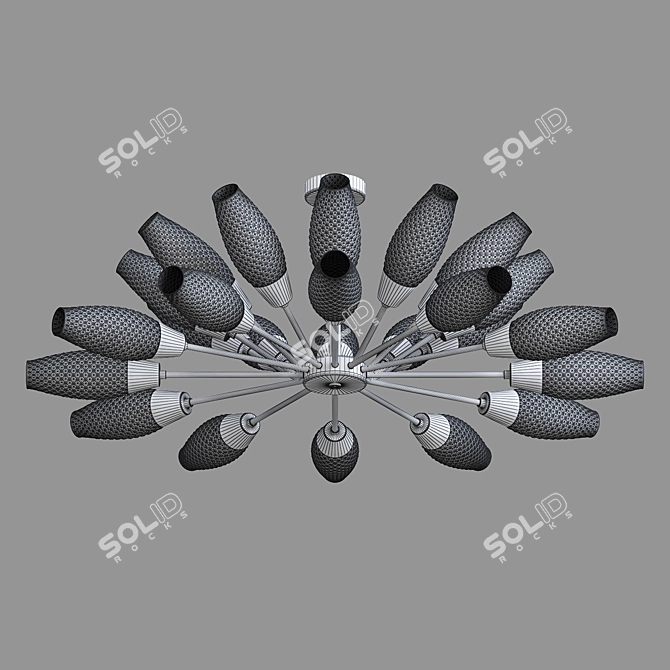 Eurosvet Thalia Ceiling Chandelier, 12-Light 3D model image 3