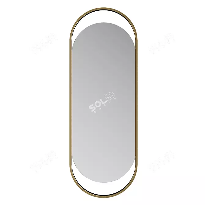 Modern Accent Frameless Mirror 3D model image 2