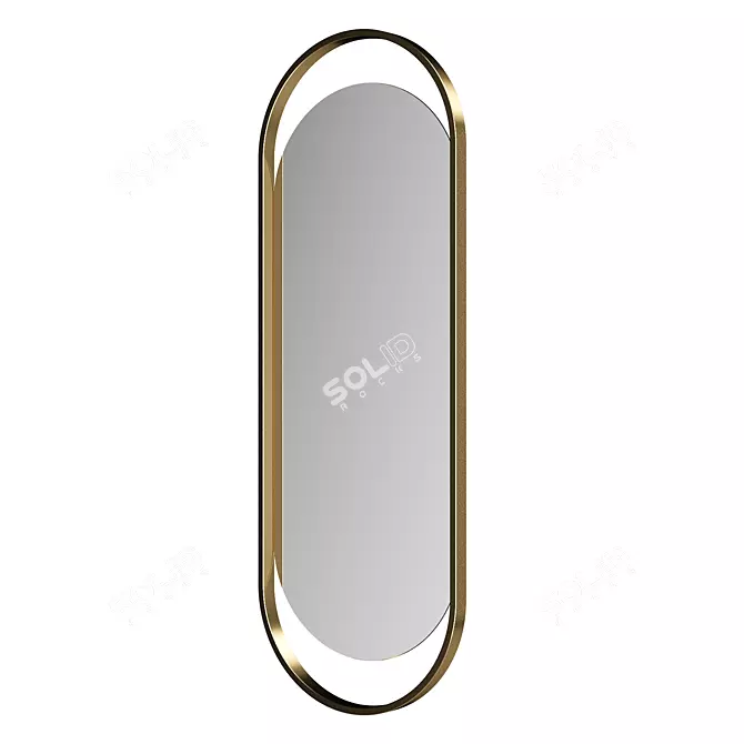 Modern Accent Frameless Mirror 3D model image 3