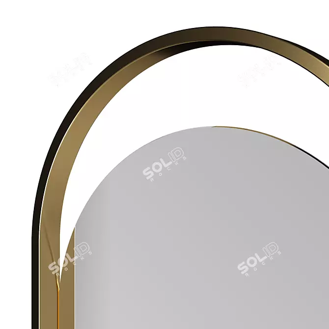 Modern Accent Frameless Mirror 3D model image 4