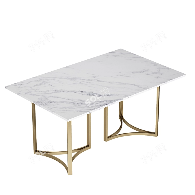 Capri Dining Table: Elegant and Chic 3D model image 1