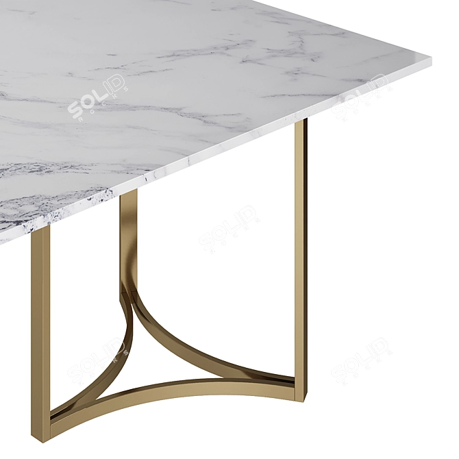 Capri Dining Table: Elegant and Chic 3D model image 2