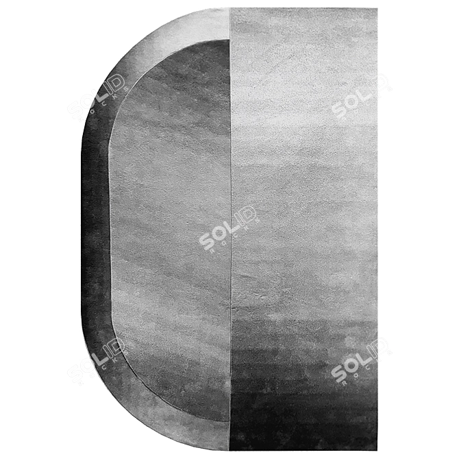 Monochrome FORMA LUCY Rug 3D model image 2