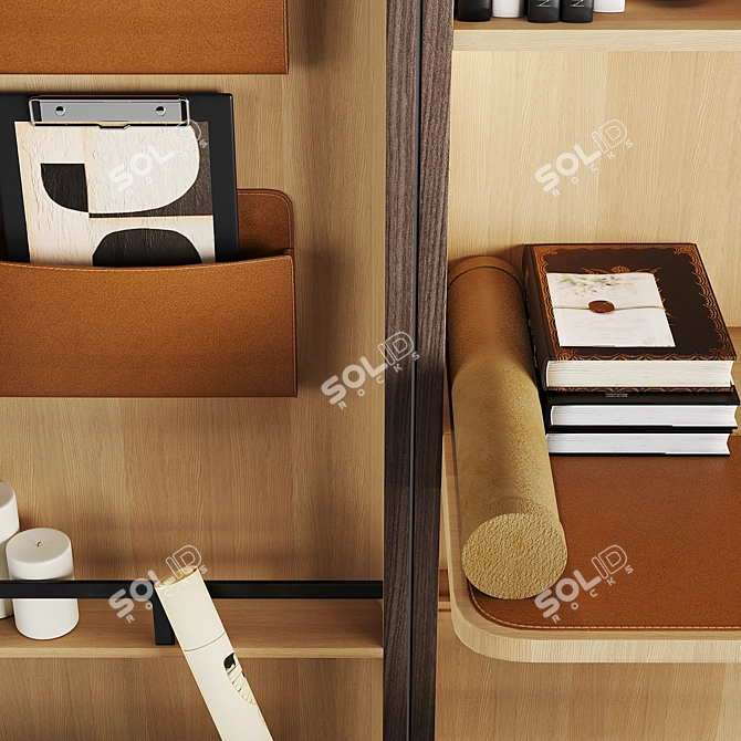 Modern Workplace Furniture Set 3D model image 5