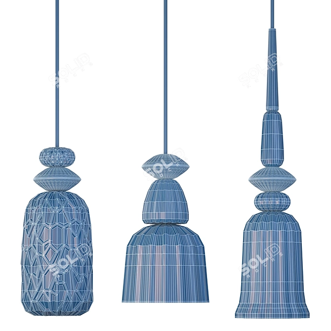 LENSAD Pendant Lights Set By Romatti 3D model image 3