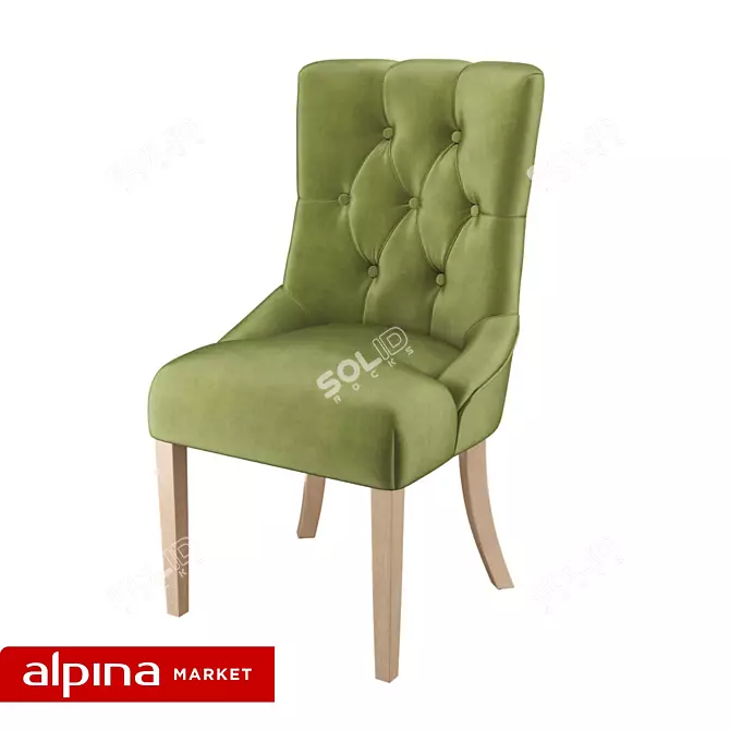 Elegant Classic Ashley Chair-Lounge 3D model image 1