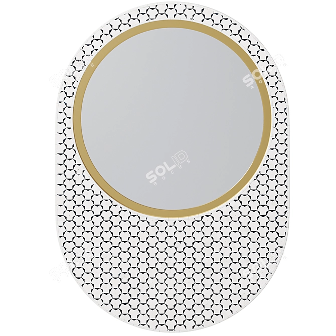 Artisan Targua Inlay Mirror 3D model image 2