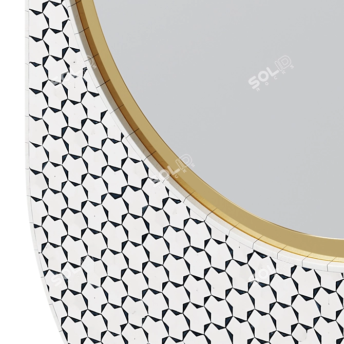 Artisan Targua Inlay Mirror 3D model image 3