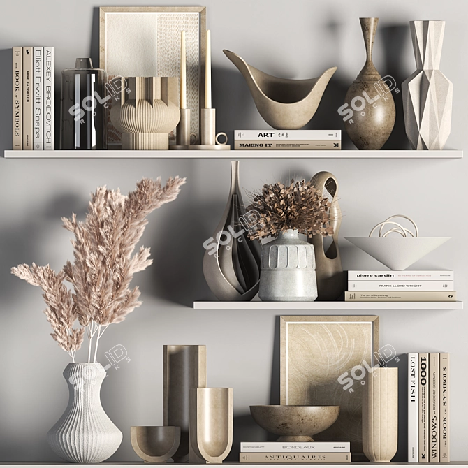 Vintage Decorative Set Model 3D model image 1