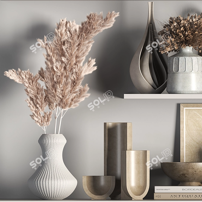 Vintage Decorative Set Model 3D model image 2