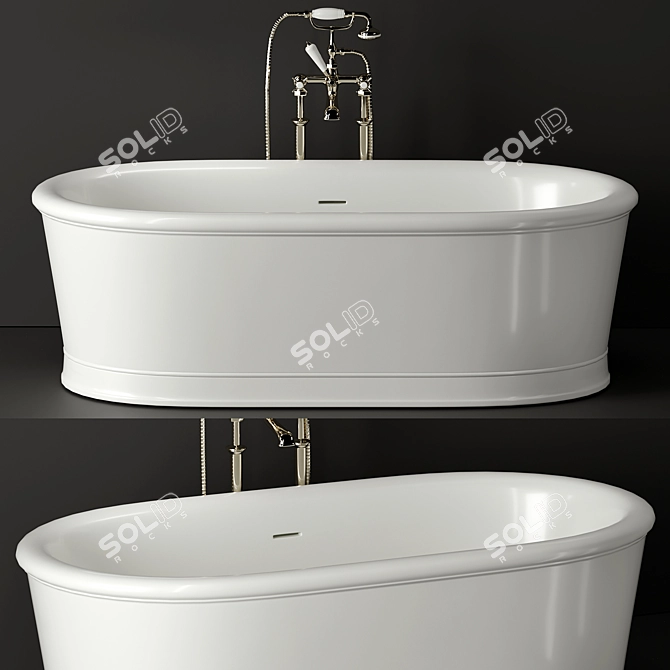 Elegant Devon Bath Set 3D model image 1