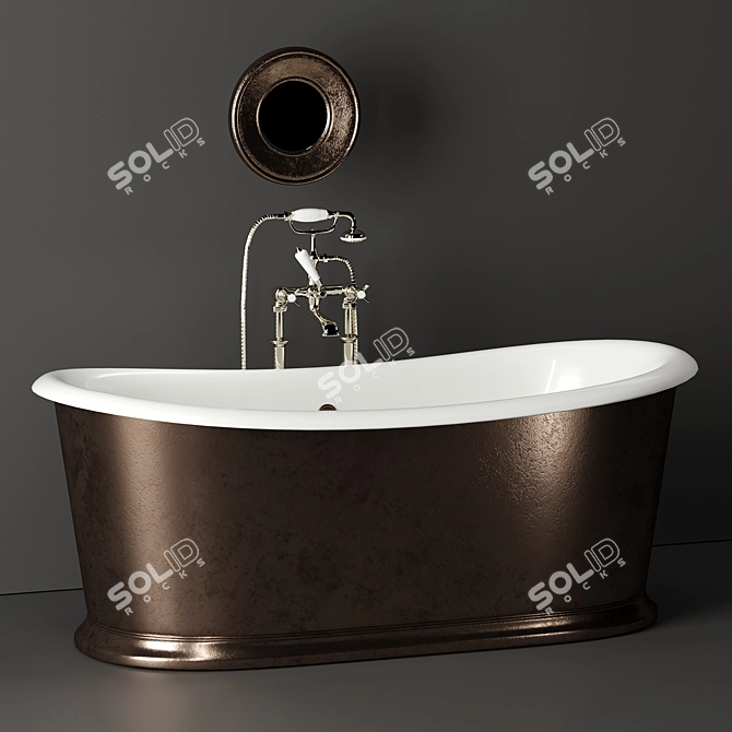 Elegant Devon Bath Set 3D model image 4