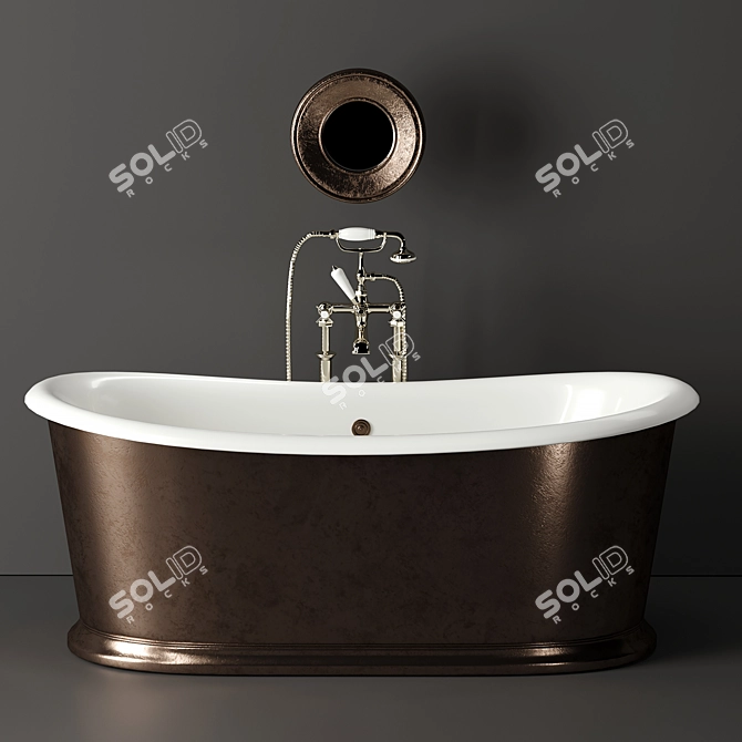 Elegant Devon Bath Set 3D model image 5