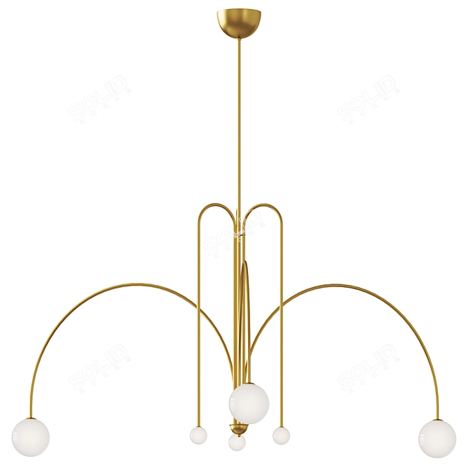 Deco Spider Chandelier - Mintbliss 3D model image 2