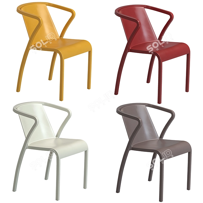 Predsida Polypropylene Chair - Modern Chic 3D model image 5