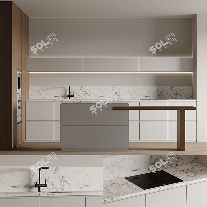 Kitchen 05 3D Model Set 3D model image 1