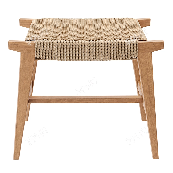 Hand-Woven Stool by La Redoute 3D model image 2