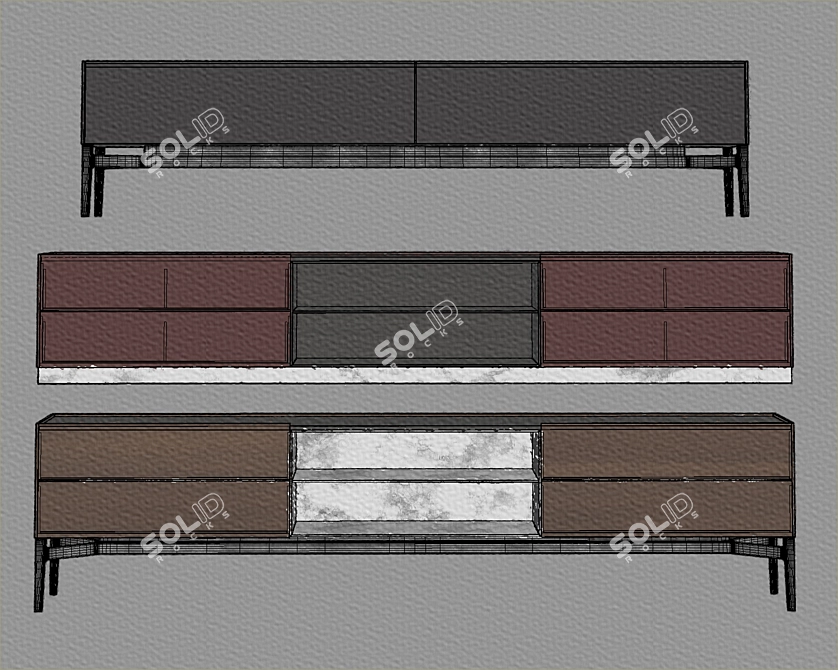 Modern TV Stands by Poliform 3D model image 1