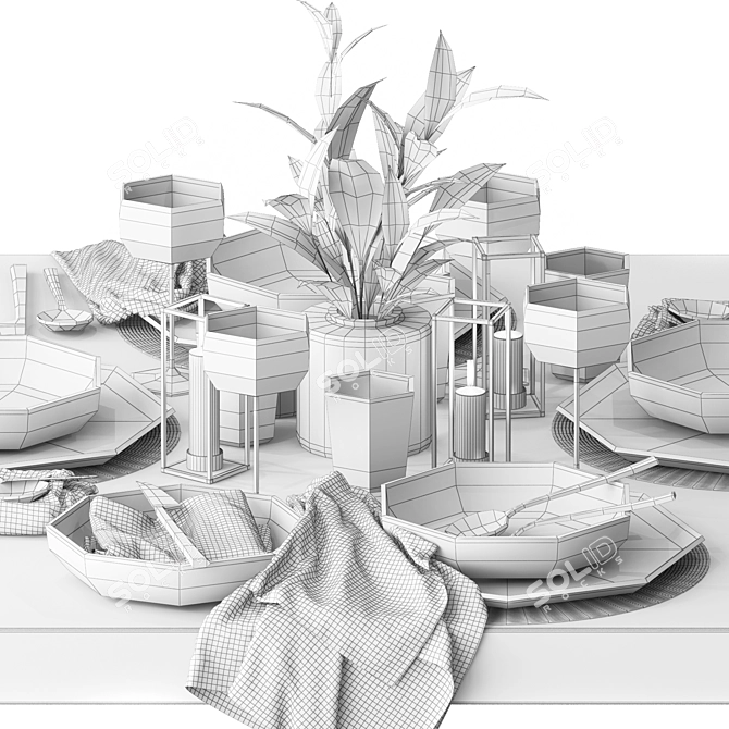  Elegant Table Setting Collection 3D model image 3