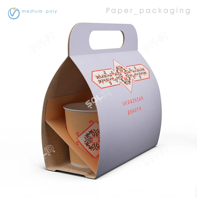 Paper Packaging Kit - Template Designs 3D model image 4