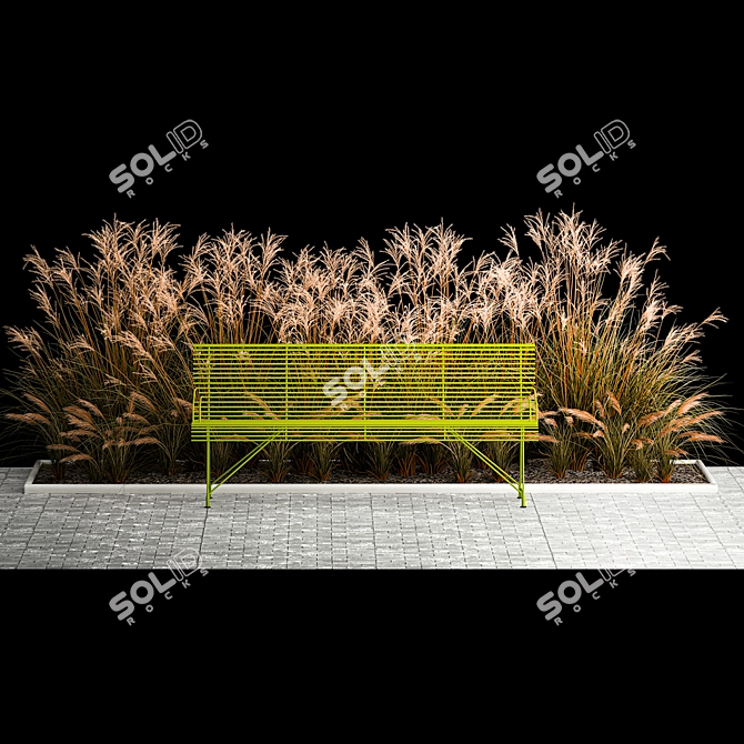 Urban Oasis Bench Set 3D model image 2