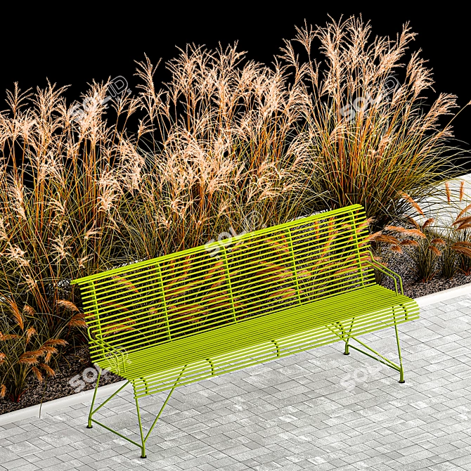 Urban Oasis Bench Set 3D model image 3