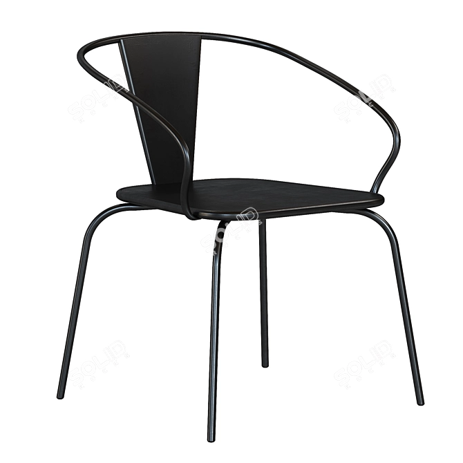 Metal Garden Chair Oblice, LA REDOUTE 3D model image 1