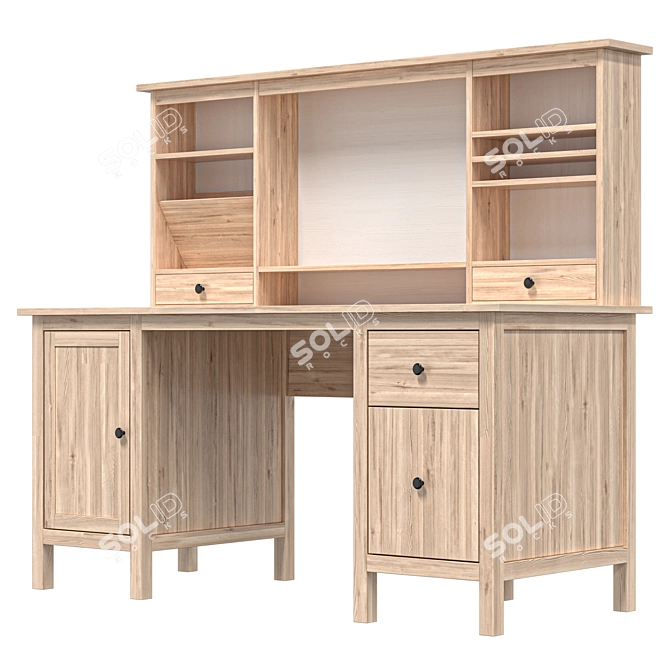 IKEA HEMNES Desk Extension Set 3D model image 4