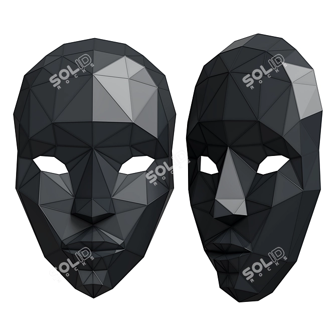 Venice Mask Papercraft Pattern Kit 3D model image 4