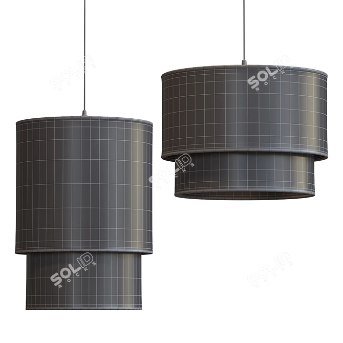 Henning Layered Shade Grey White 3D model image 4