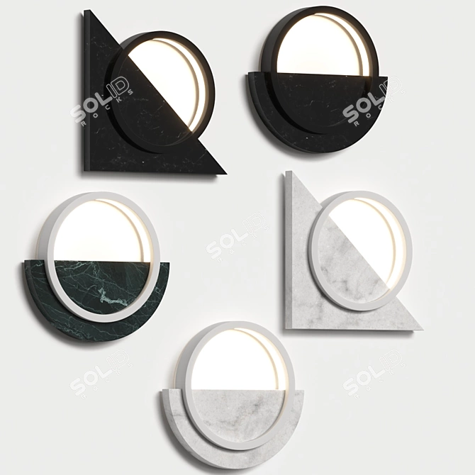  Modern Reykjavik Wall Lamps 3D model image 2