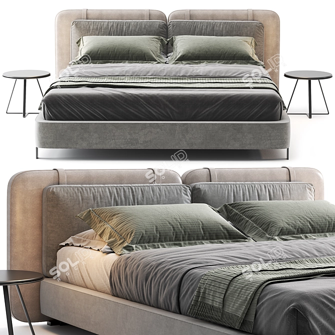 Minotti Tatlin Flat Bed 3D 3D model image 2