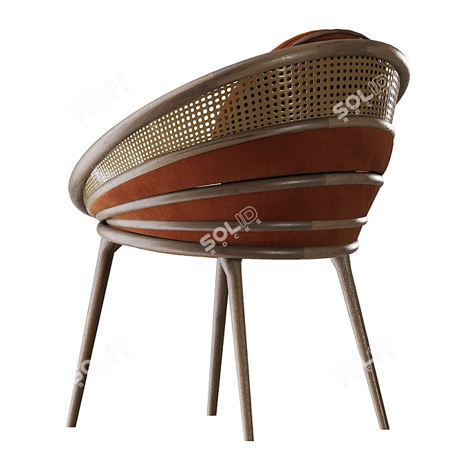 Ndebele Handcrafted Dining Chair 3D model image 4