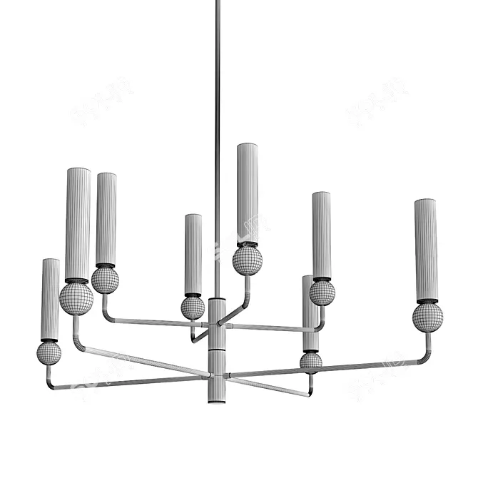 Elegant Pendant Light Fixture 3D model image 2