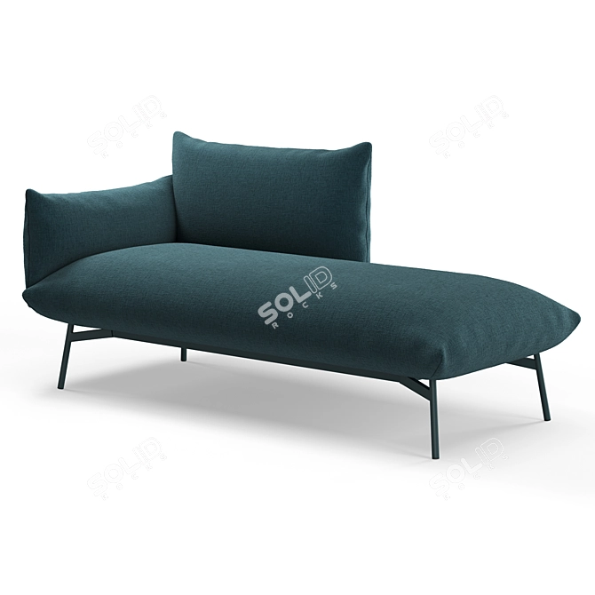 Italian Chaise Longue Area by Midj 3D model image 7