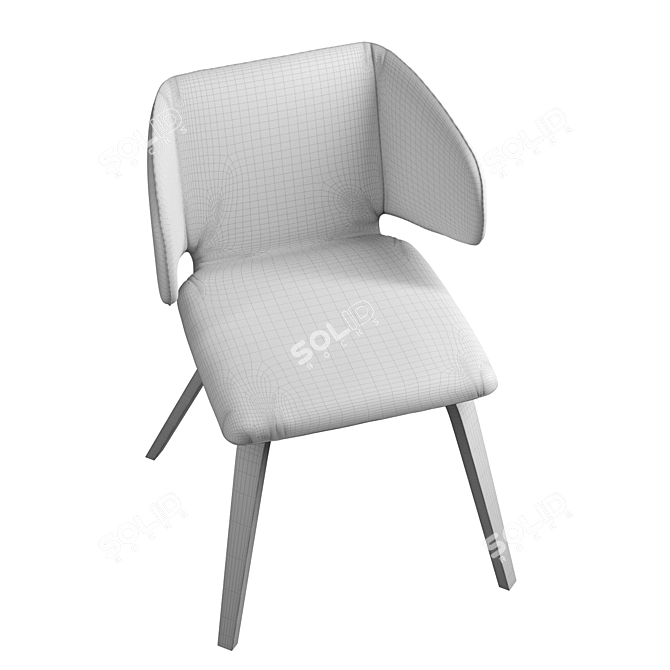 Midj Wrap Italian Chair, Noce 3D model image 5