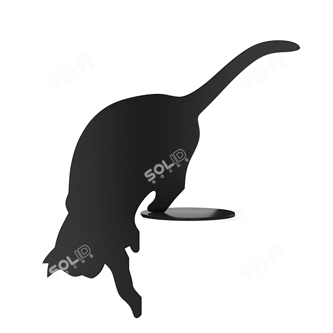 Italian Cat Shadow Decor Statue 3D model image 1