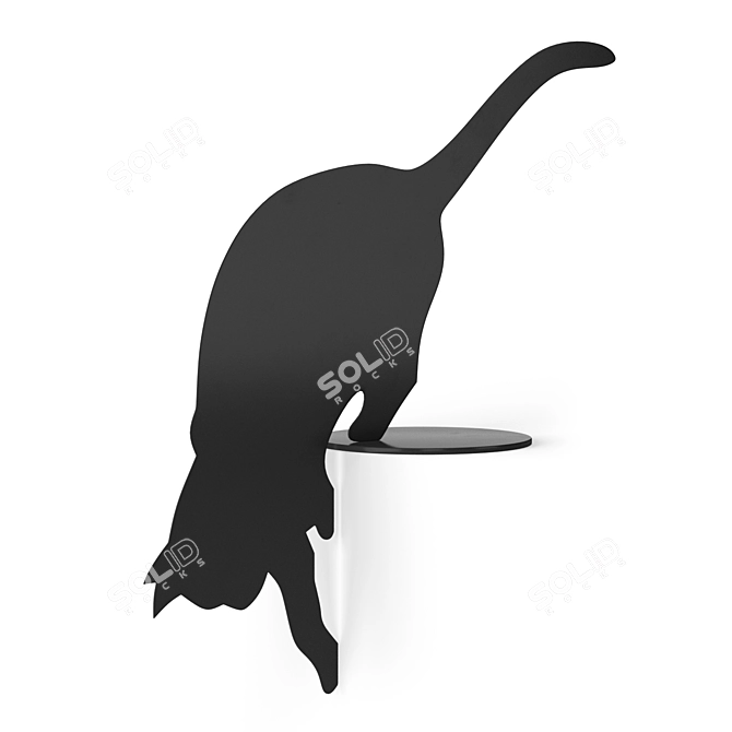 Italian Cat Shadow Decor Statue 3D model image 2