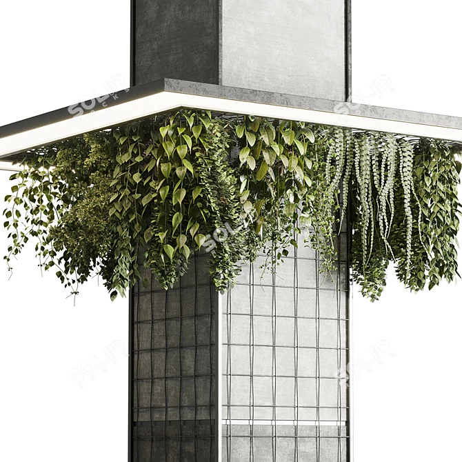 Modern Column Plant 3D Model 3D model image 3